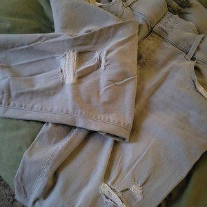 Grey ripped jeans